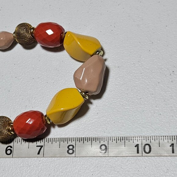 Boho Colorful Beaded Chunky Necklace Retro 60s 70s Fashion Jewelry Women - Picture 6 of 6